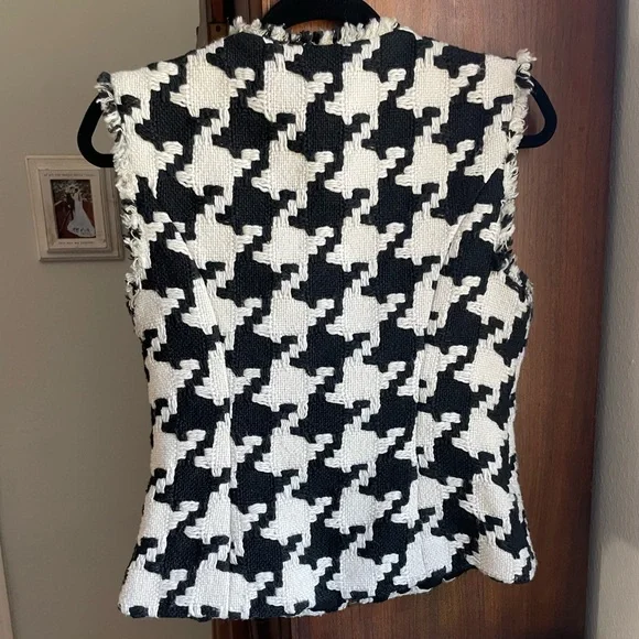Black and White Houndstooth Sleeveless vest women’s size small - Picture 7 of 13